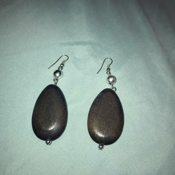 Large Brown/Silver Earrings. MUST BE BUNDLED - Picture 1 of 3